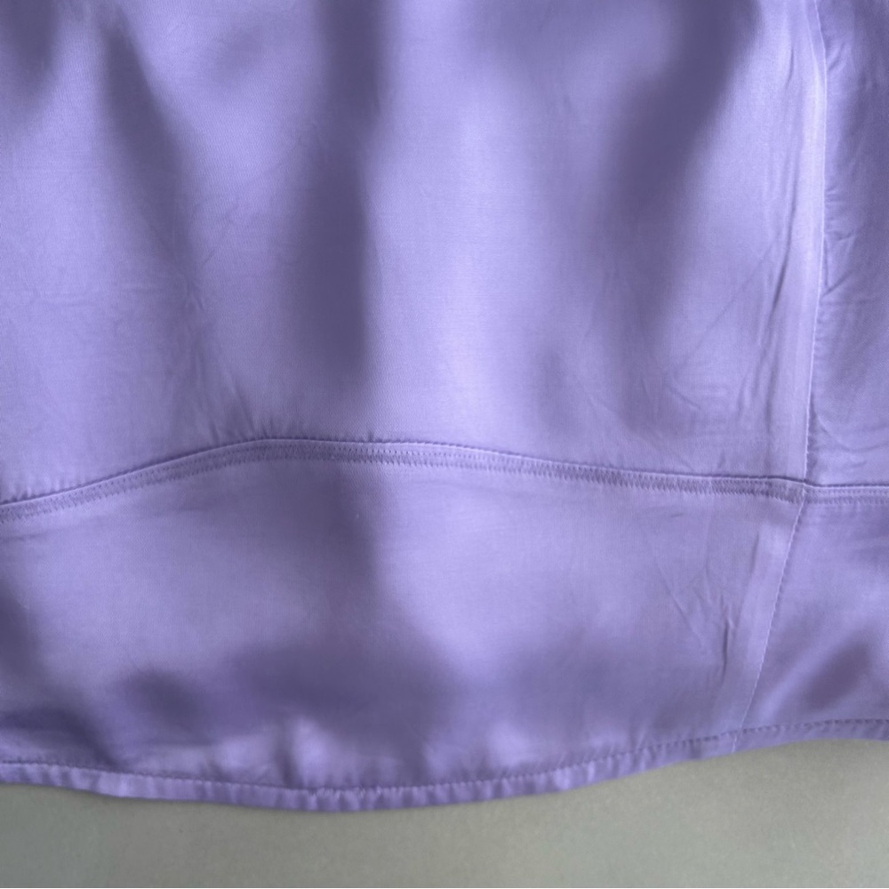 Aerie Lavender Smocked Crop Top, Size L - Picture 3 of 7